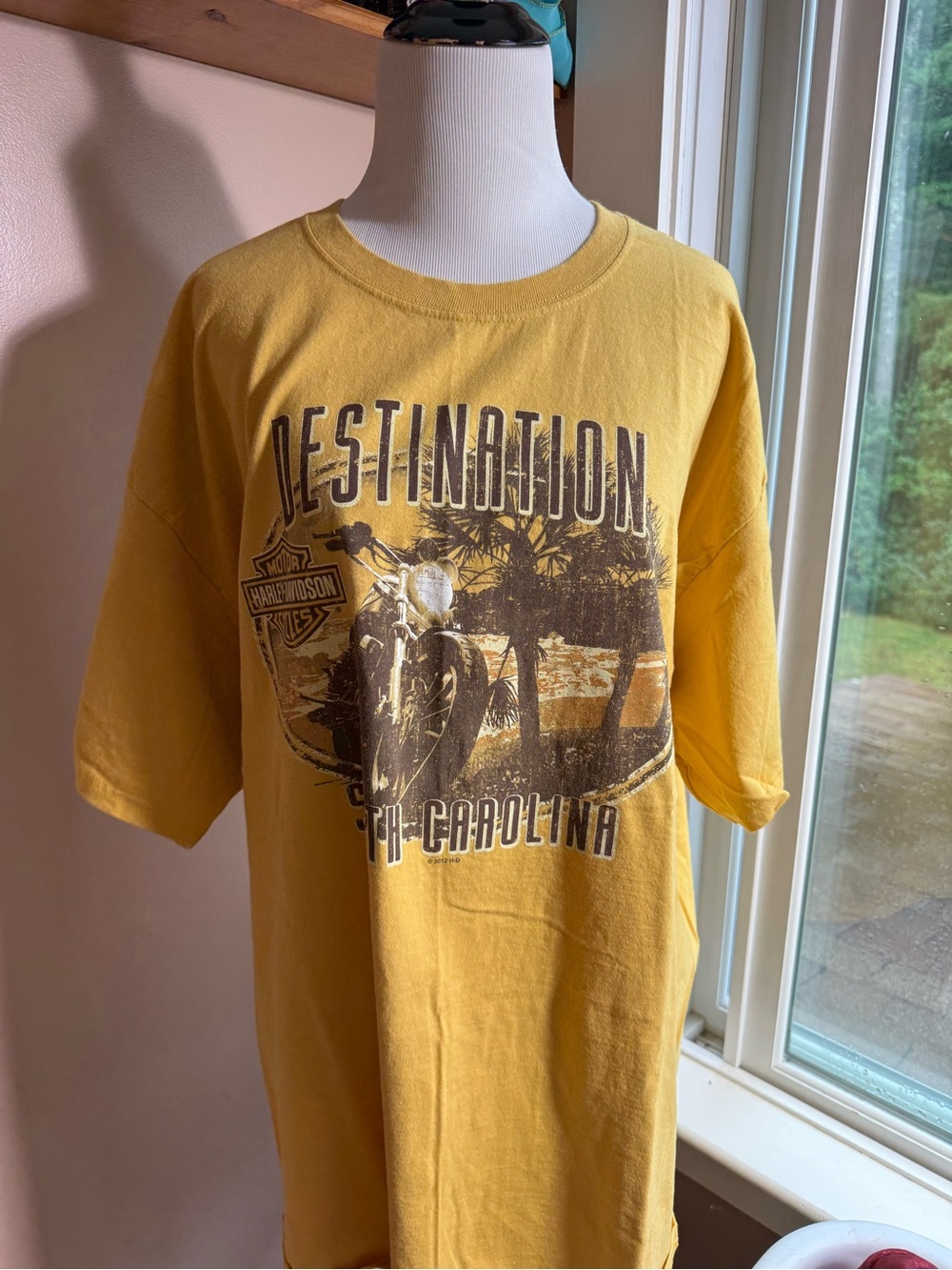 Harley-Davidson Yellow 'Destination South Carolina' Graphic Tee